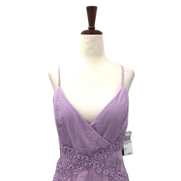 CITY STUDIO Sz 13 L Juniors Purple Embroidered Sleeveless Mini Dress NWT B147 - Picture 3 of 9